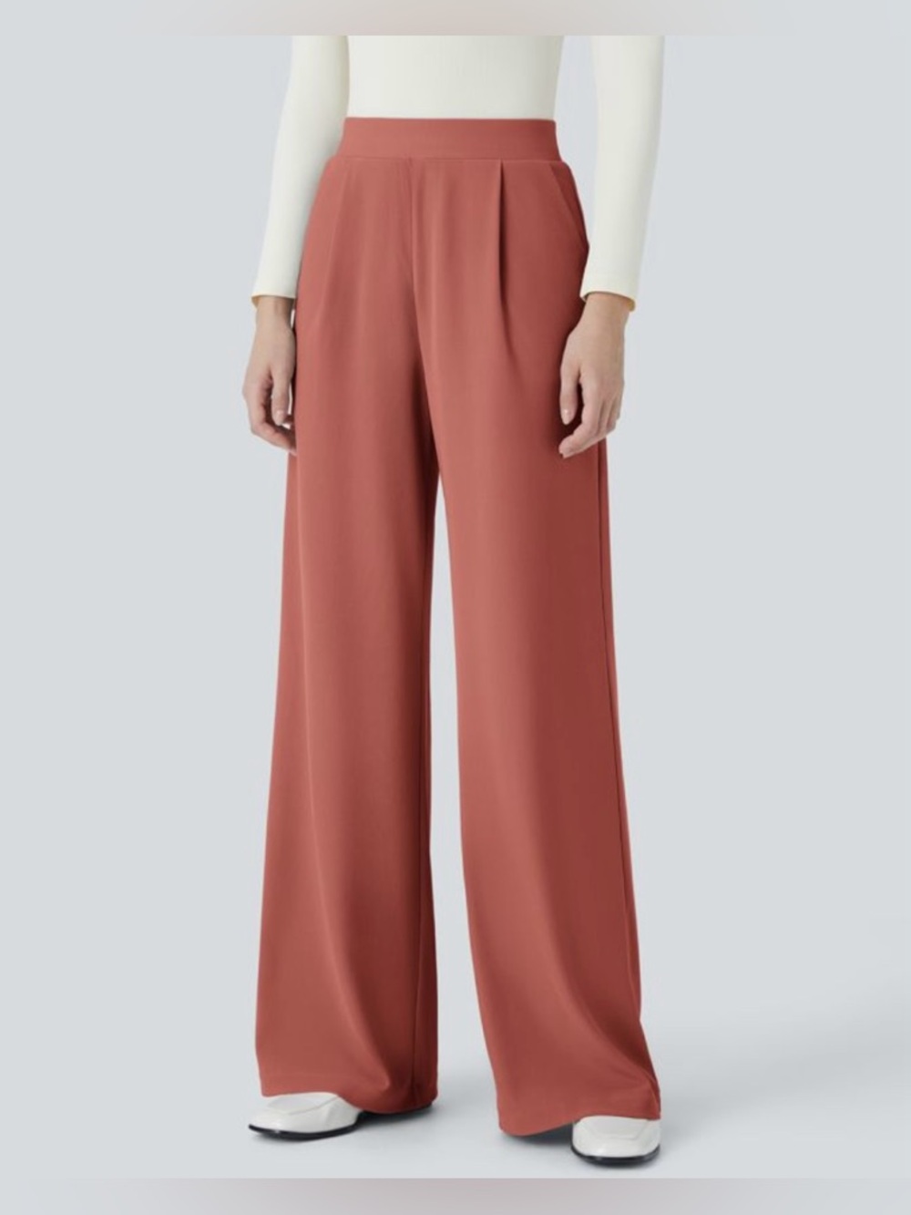 halara waffle high waist work pant